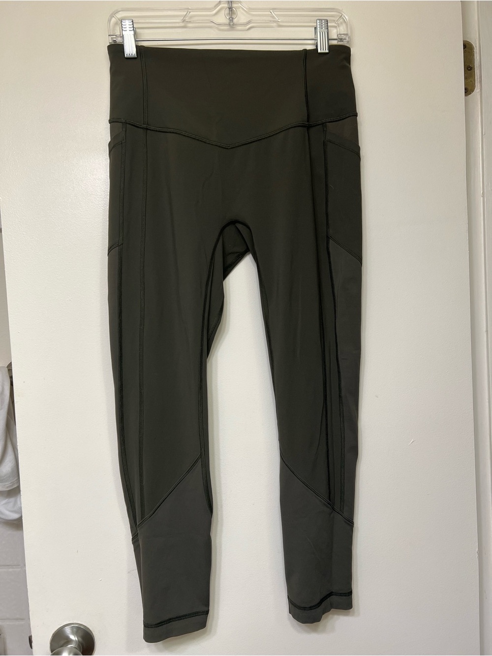 lululemon athletica Olive Green High-Waist Performance Leggings